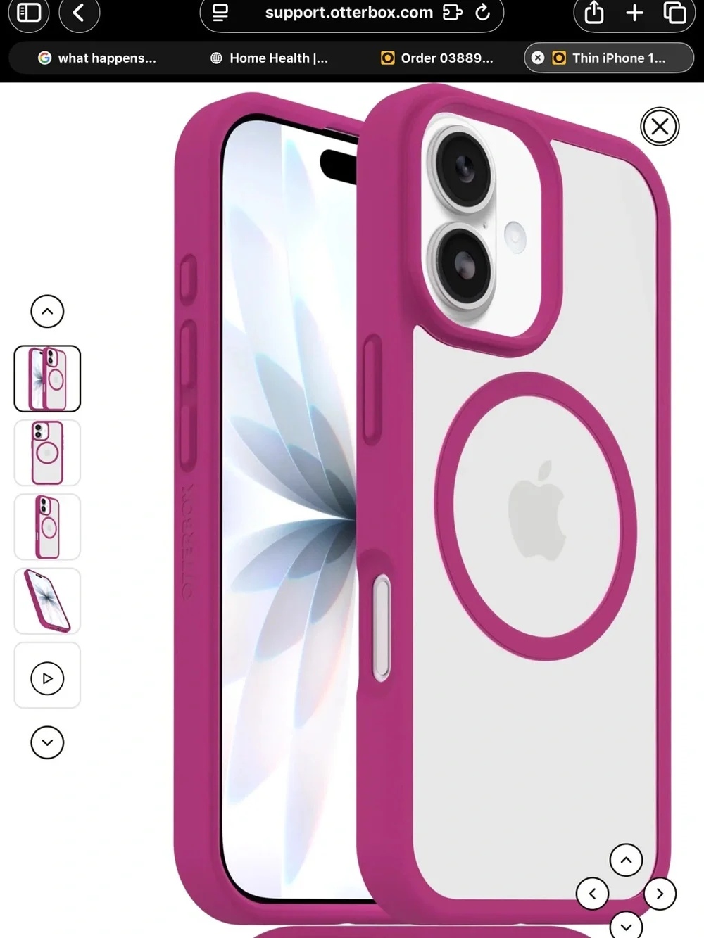 OtterBox Slim Protective Phone Case in Plum